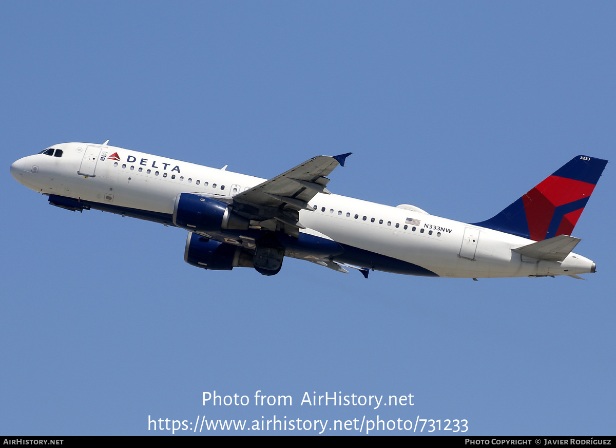 Aircraft Photo of N333NW | Airbus A320-211 | Delta Air Lines | AirHistory.net #731233