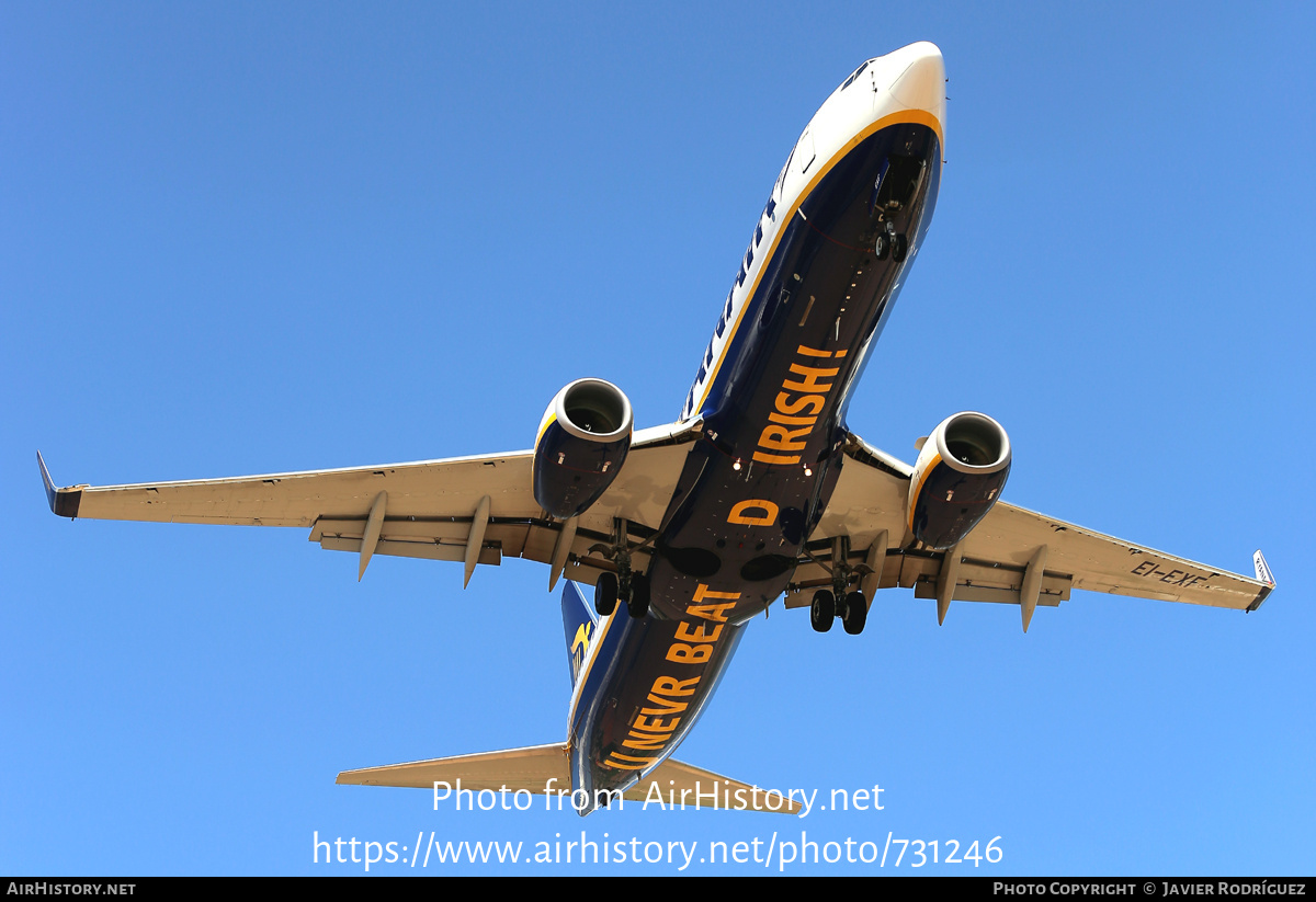 Aircraft Photo of EI-EXF | Boeing 737-8AS | Ryanair | AirHistory.net #731246