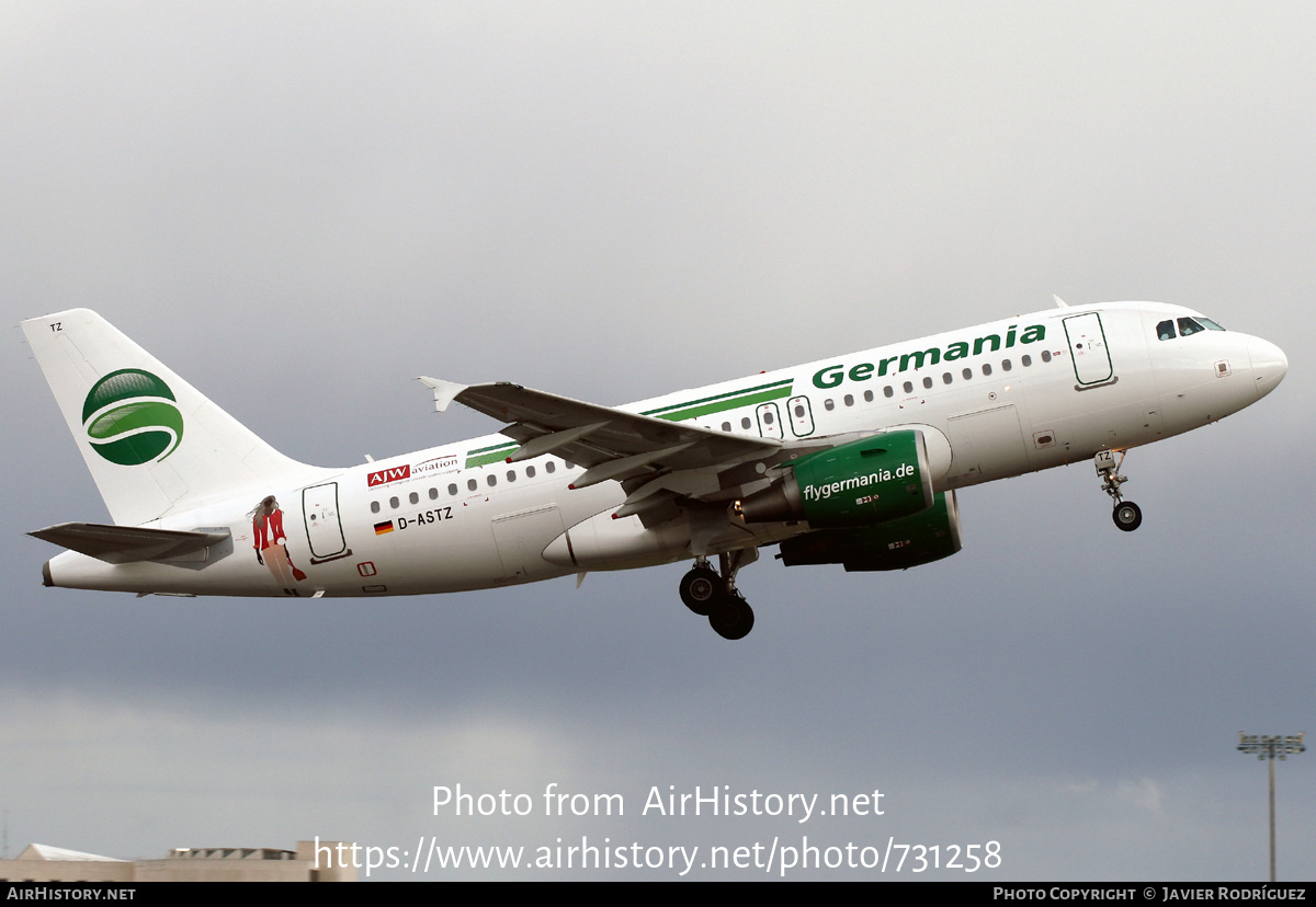 Aircraft Photo of D-ASTZ | Airbus A319-112 | Germania | AirHistory.net #731258