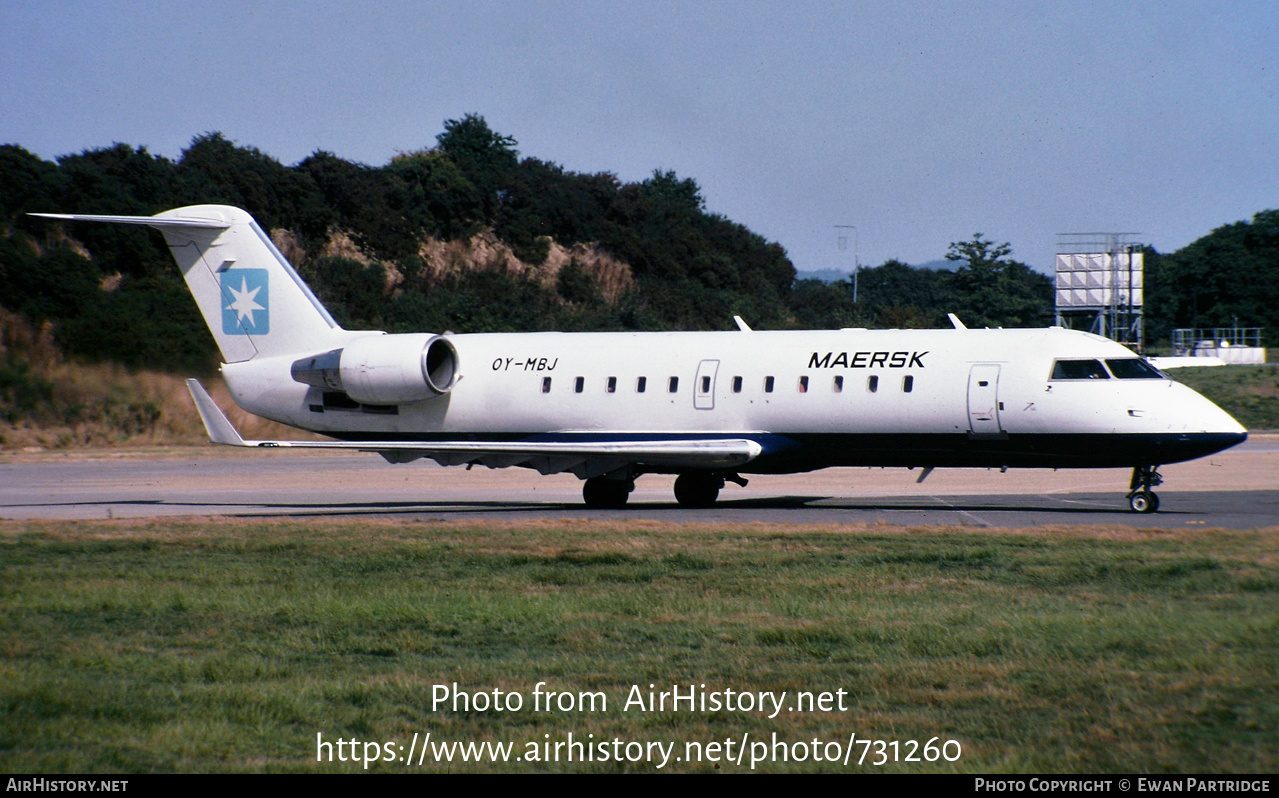 Aircraft Photo of OY-MBJ | Bombardier CRJ-200LR (CL-600-2B19) | Maersk Air | AirHistory.net #731260