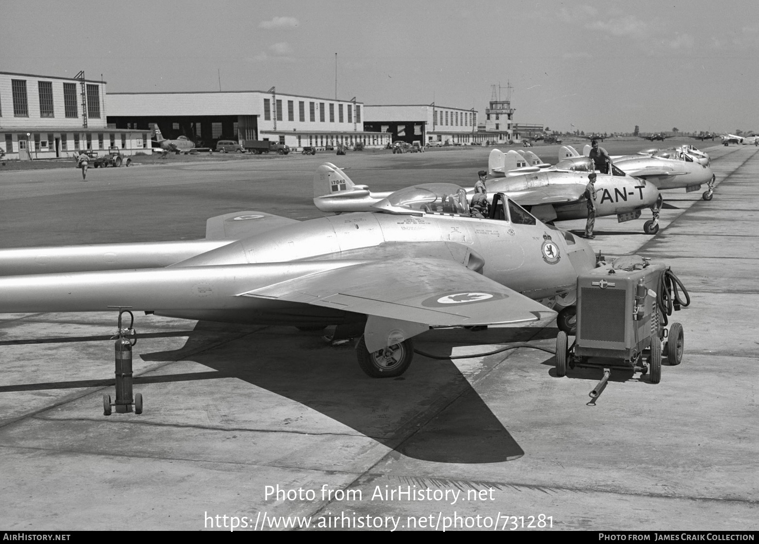 Aircraft Photo of 17040 | De Havilland D.H. 100 Vampire F3 | Canada - Air Force | AirHistory.net #731281