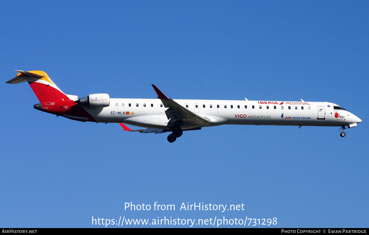 Aircraft Photo of EC-MLN | Bombardier CRJ-1000 (CL-600-2E25) | Iberia Regional | AirHistory.net #731298