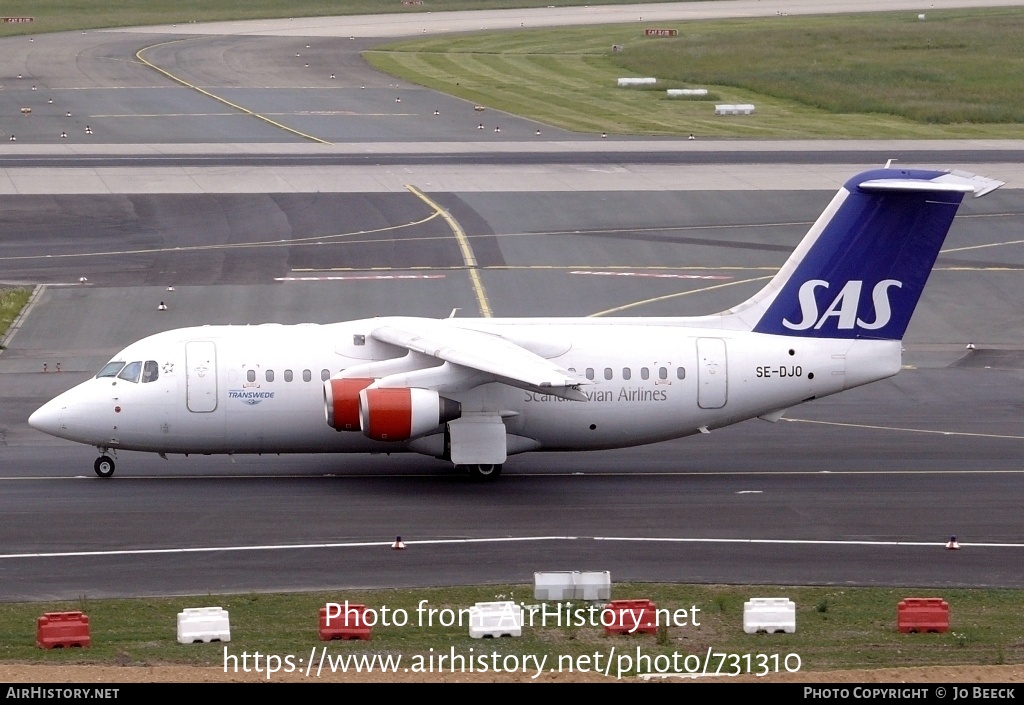 Aircraft Photo of SE-DJO | British Aerospace Avro 146-RJ85 | Scandinavian Airlines - SAS | AirHistory.net #731310