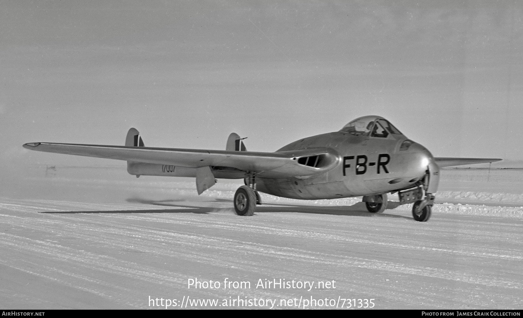 Aircraft Photo of 17007 | De Havilland D.H. 100 Vampire F3 | Canada - Air Force | AirHistory.net #731335