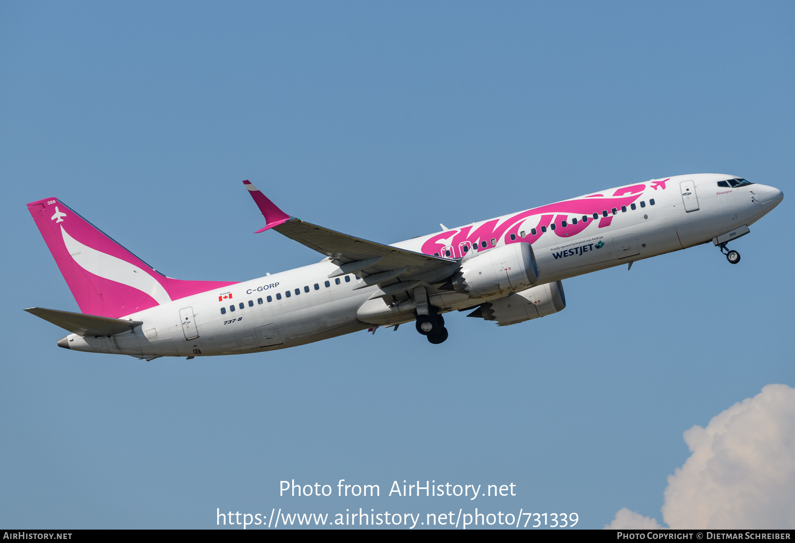 Aircraft Photo of C-GORP | Boeing 737-8 Max 8 | Swoop | AirHistory.net #731339