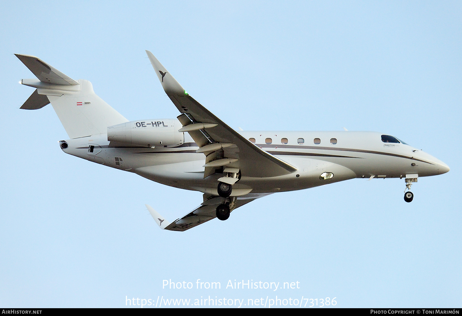 Aircraft Photo of OE-HPL | Embraer EMB-550 Praetor 600 | AirHistory.net #731386