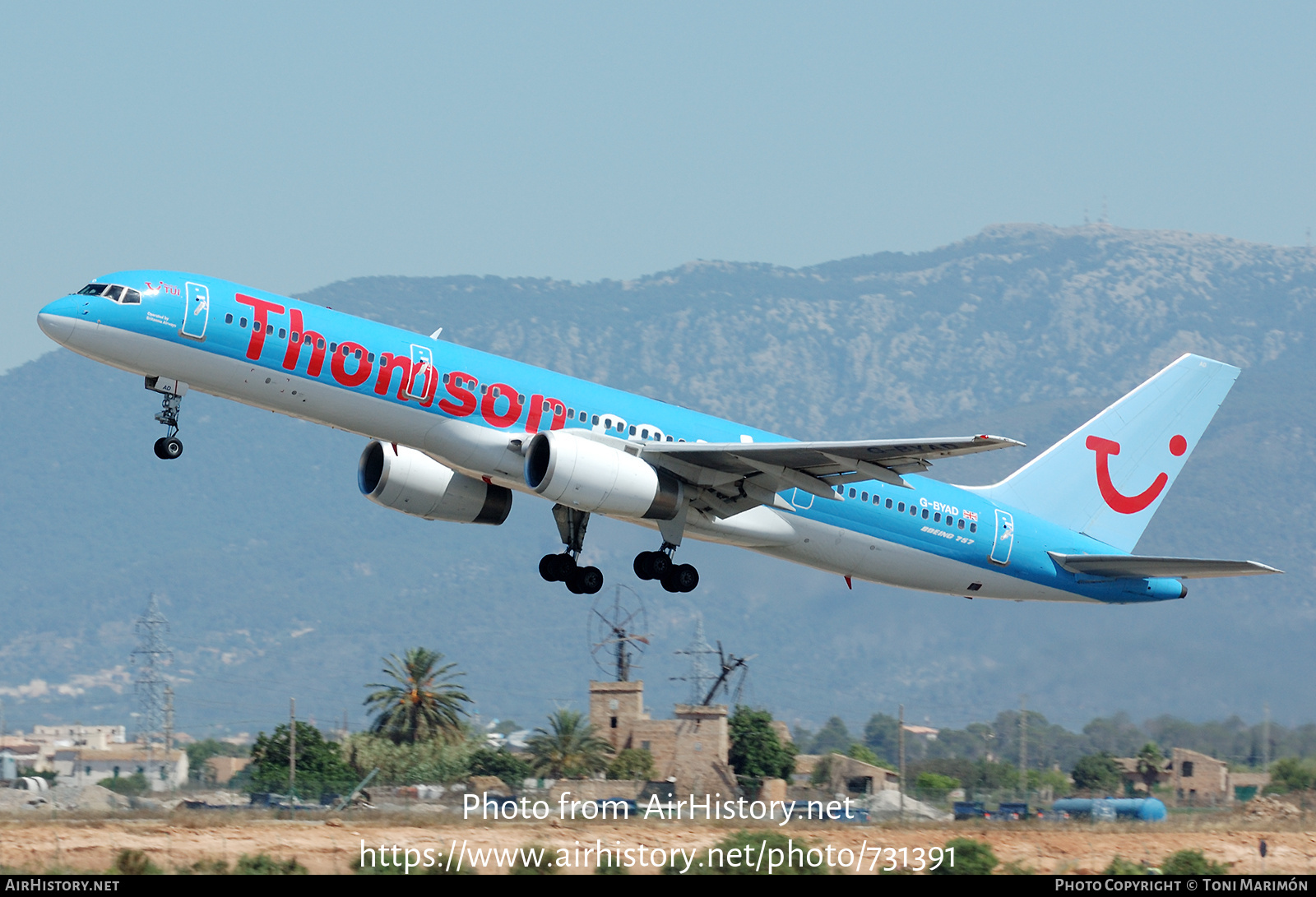 Aircraft Photo of G-BYAD | Boeing 757-204 | Thomson Airways | AirHistory.net #731391