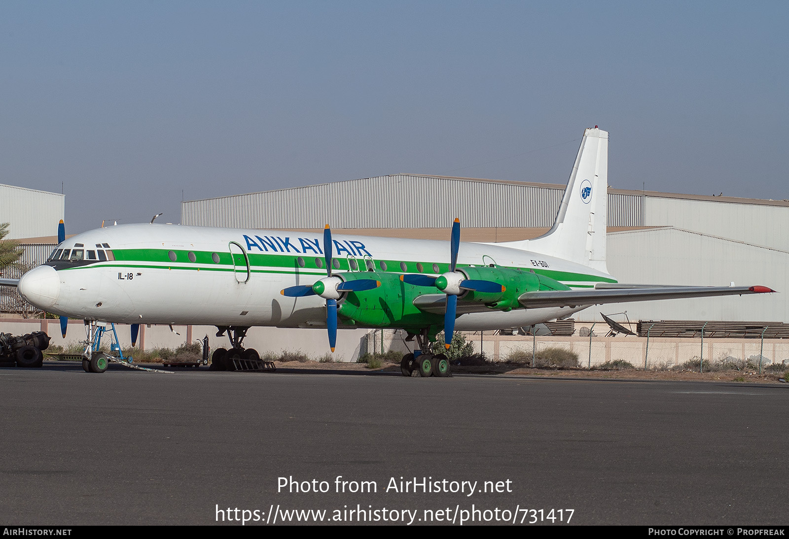 Aircraft Photo of EX-601 | Ilyushin Il-18E | Anikay Air | AirHistory.net #731417