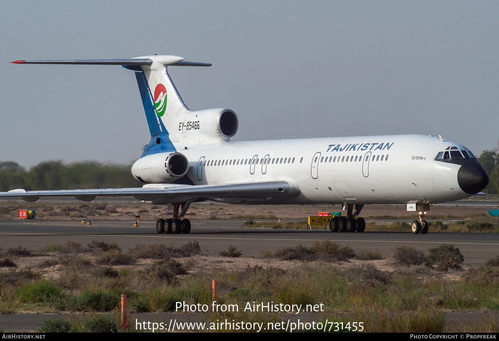 Aircraft Photo of EY-85466 | Tupolev Tu-154B-2 | Tajikistan Airlines | AirHistory.net #731455