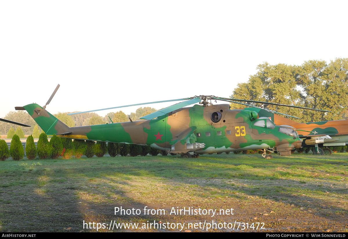 Aircraft Photo of 33 yellow | Mil Mi-24D | Soviet Union - Air Force | AirHistory.net #731472