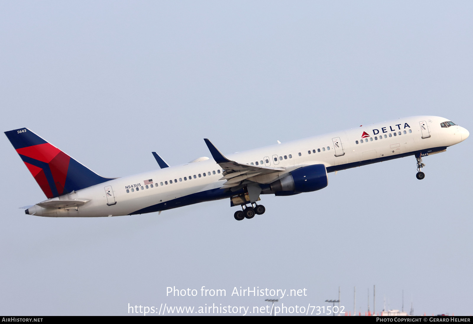 Aircraft Photo of N543US | Boeing 757-251 | Delta Air Lines | AirHistory.net #731502