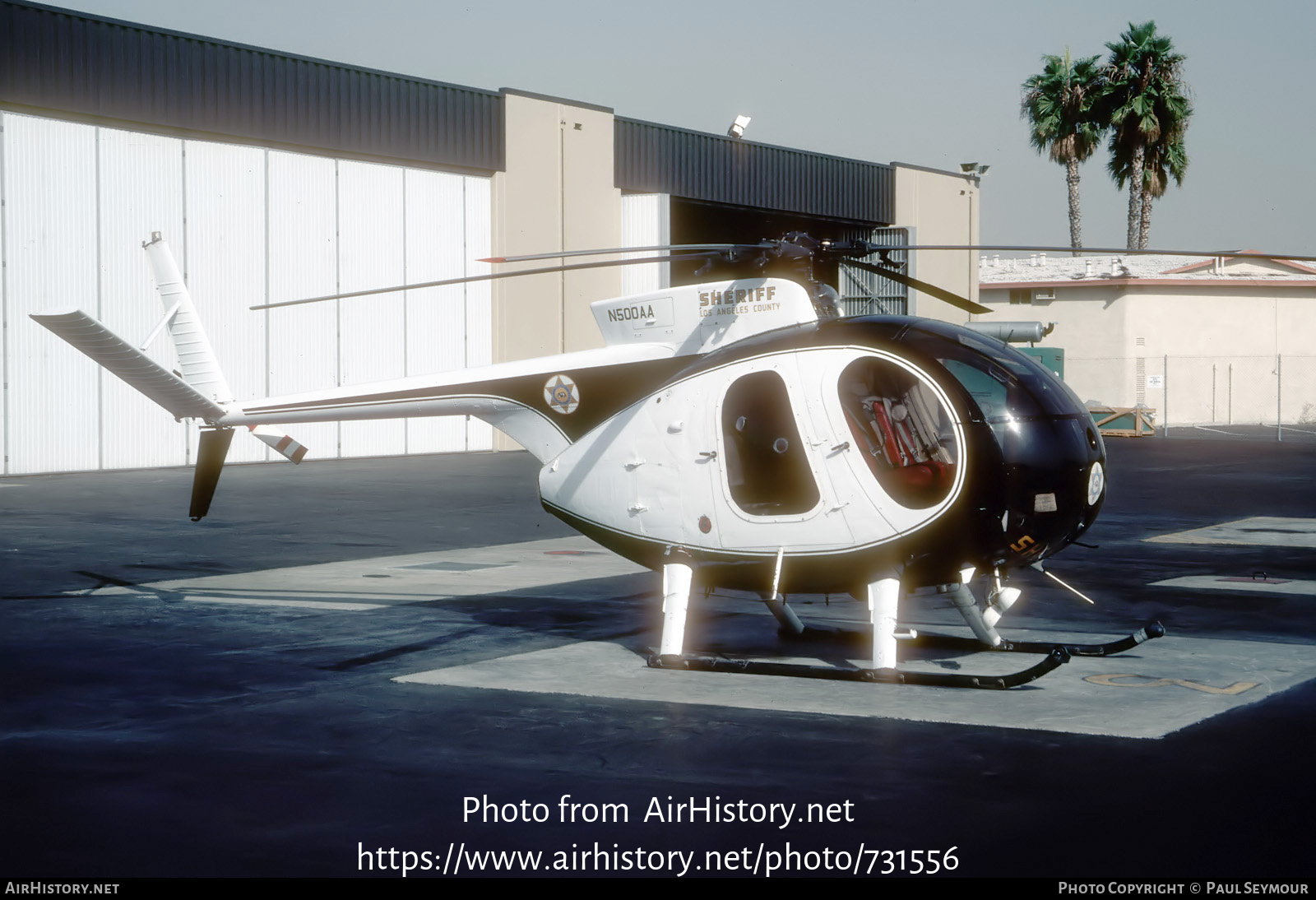 Aircraft Photo of N500AA | Hughes 500C (369HS) | Los Angeles County Sheriff | AirHistory.net #731556