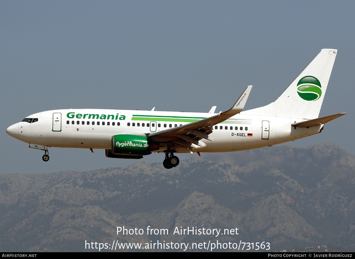 Aircraft Photo of D-AGEL | Boeing 737-75B | Germania | AirHistory.net #731563