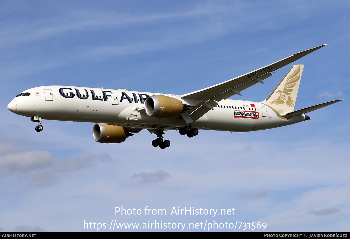 Aircraft Photo of A9C-FE | Boeing 787-9 Dreamliner | Gulf Air | AirHistory.net #731569