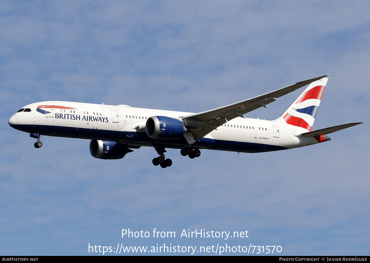 Aircraft Photo of G-ZBKH | Boeing 787-9 Dreamliner | British Airways | AirHistory.net #731570