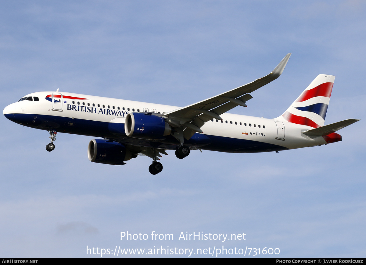 Aircraft Photo of G-TTNV | Airbus A320-251N | British Airways | AirHistory.net #731600