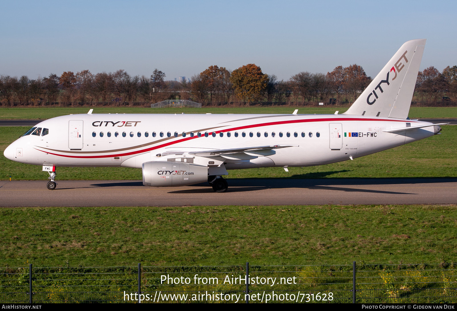 Aircraft Photo of EI-FWC | Sukhoi SSJ-100-95B Superjet 100 (RRJ-95B) | CityJet | AirHistory.net #731628