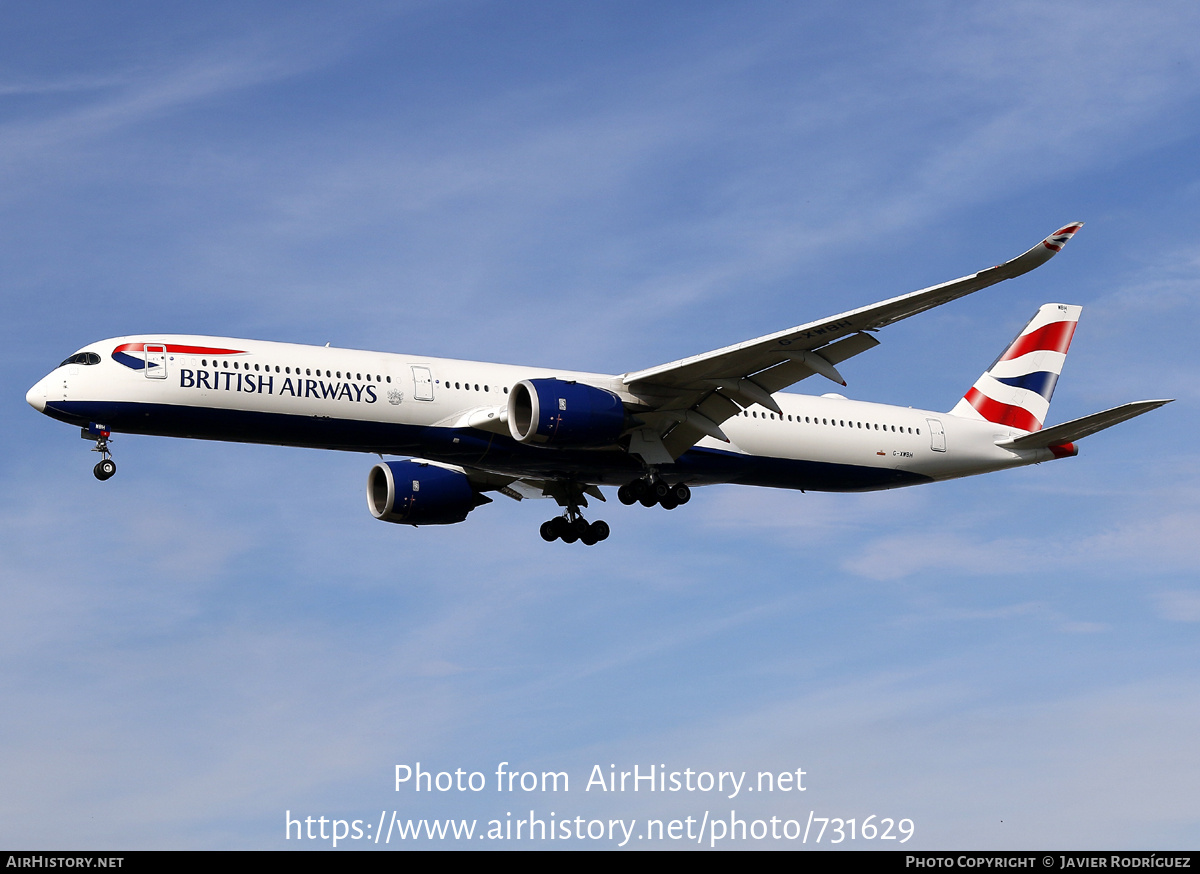 Aircraft Photo of G-XWBH | Airbus A350-1041 | British Airways | AirHistory.net #731629