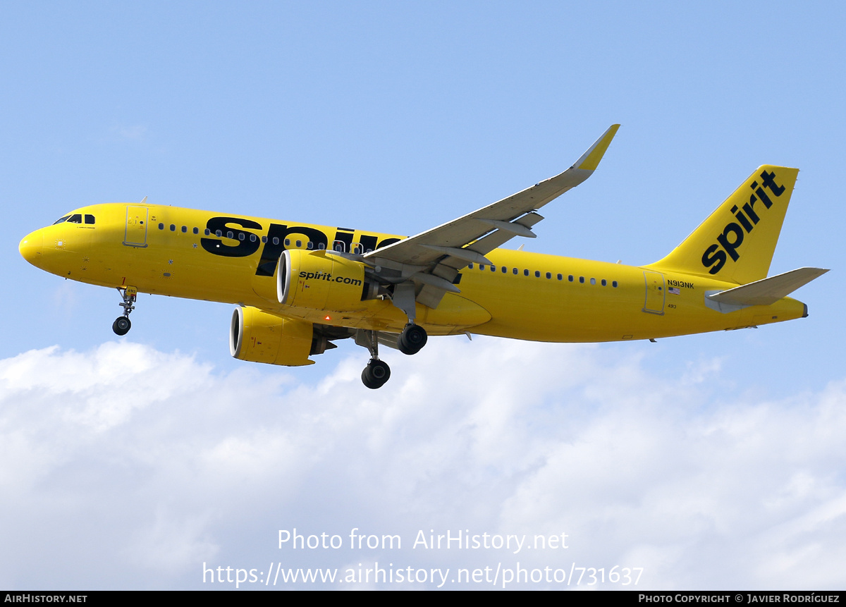 Aircraft Photo of N913NK | Airbus A320-271N | Spirit Airlines | AirHistory.net #731637