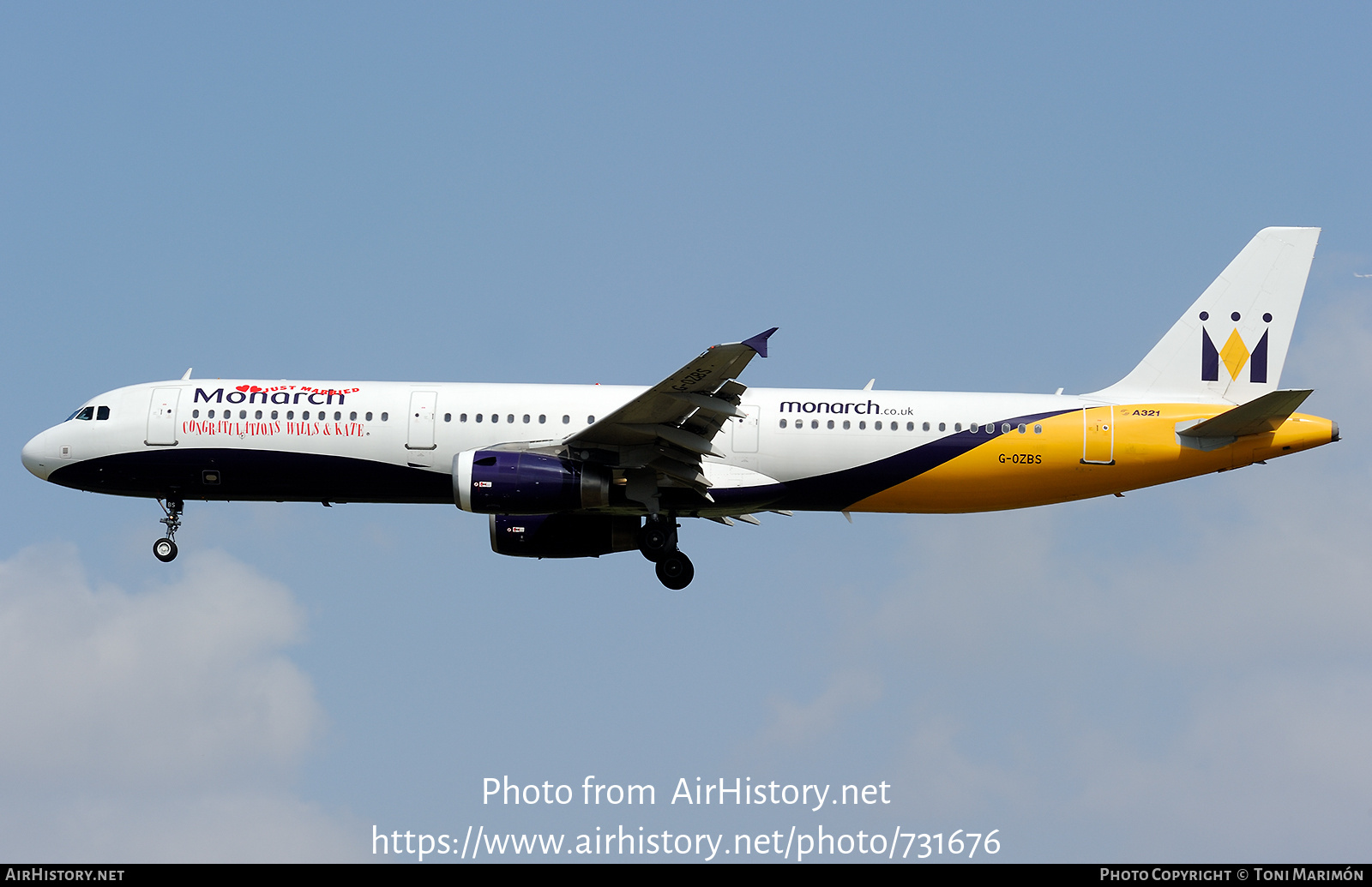 Aircraft Photo of G-OZBR | Airbus A321-231 | Monarch Airlines | AirHistory.net #731676