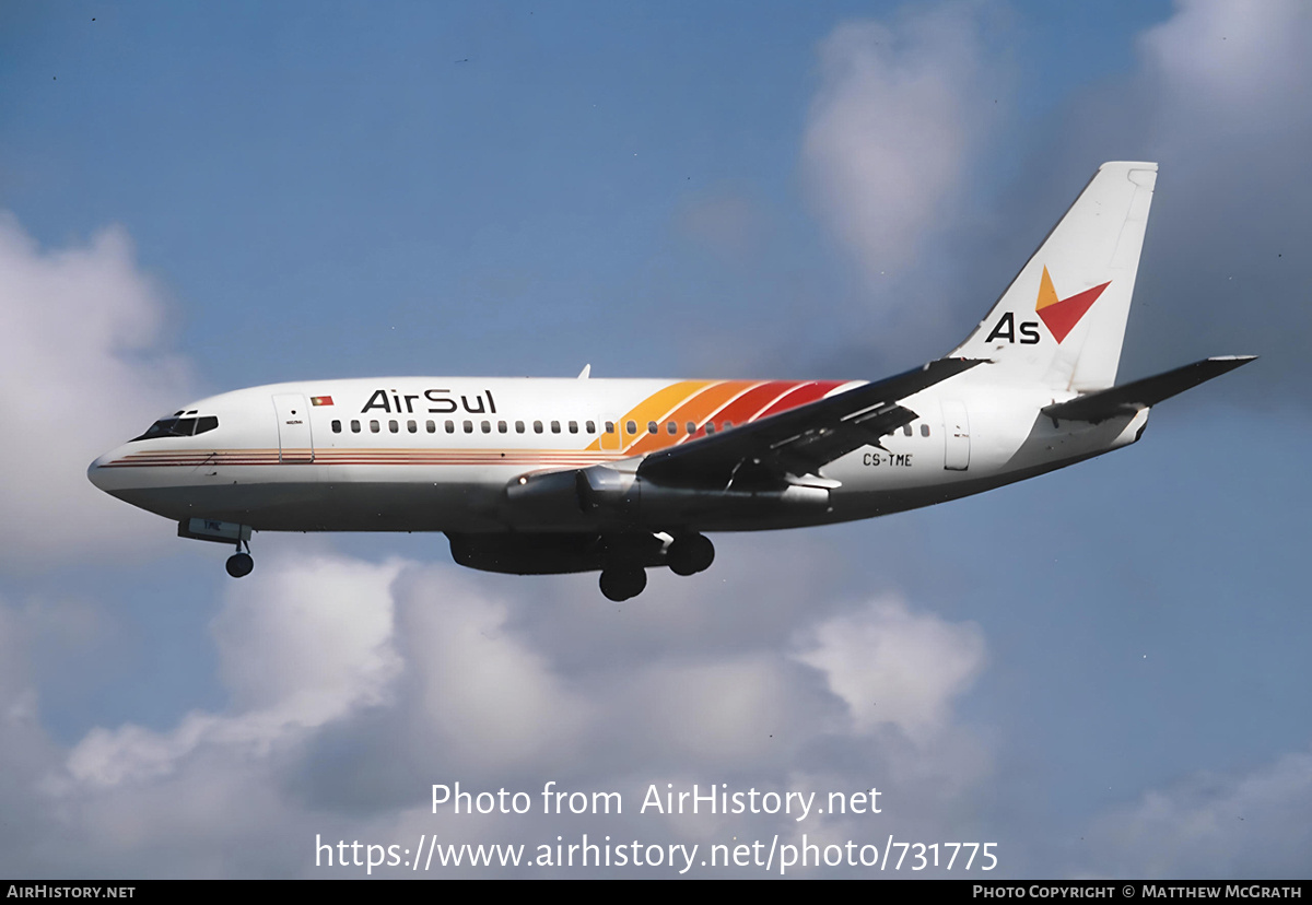 Aircraft Photo of CS-TME | Boeing 737-2K5/Adv | Air Sul | AirHistory.net #731775