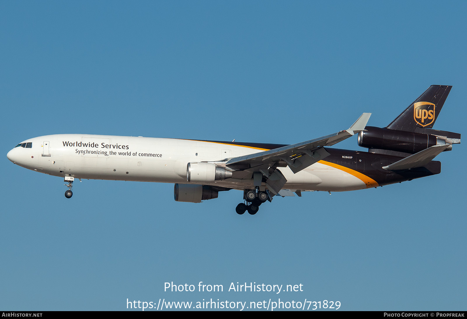 Aircraft Photo of N286UP | McDonnell Douglas MD-11CF | United Parcel Service - UPS | AirHistory.net #731829