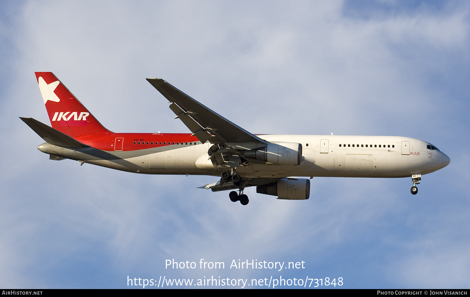 Aircraft Photo of VP-BDI | Boeing 767-38A/ER | Ikar Airlines | AirHistory.net #731848