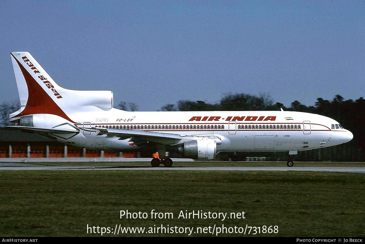 Aircraft Photo of V2-LEK | Lockheed L-1011-385-3 TriStar 500 | Air India | AirHistory.net #731868