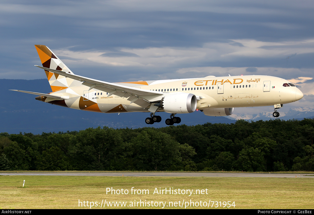 Aircraft Photo of A6-PFC | Boeing 787-8 BBJ | Etihad Airways | AirHistory.net #731954