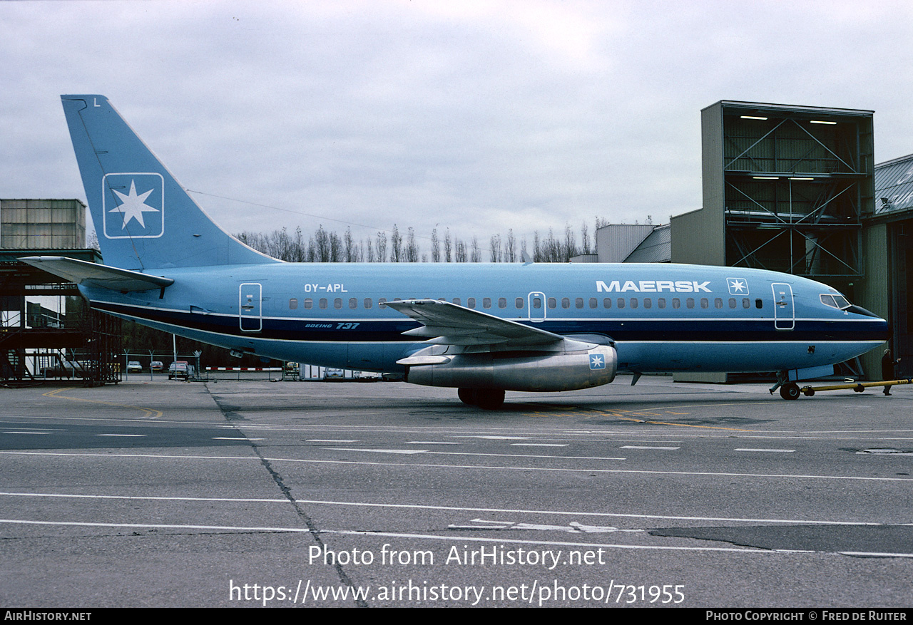 Aircraft Photo of OY-APL | Boeing 737-2L9/Adv | Maersk Air | AirHistory.net #731955