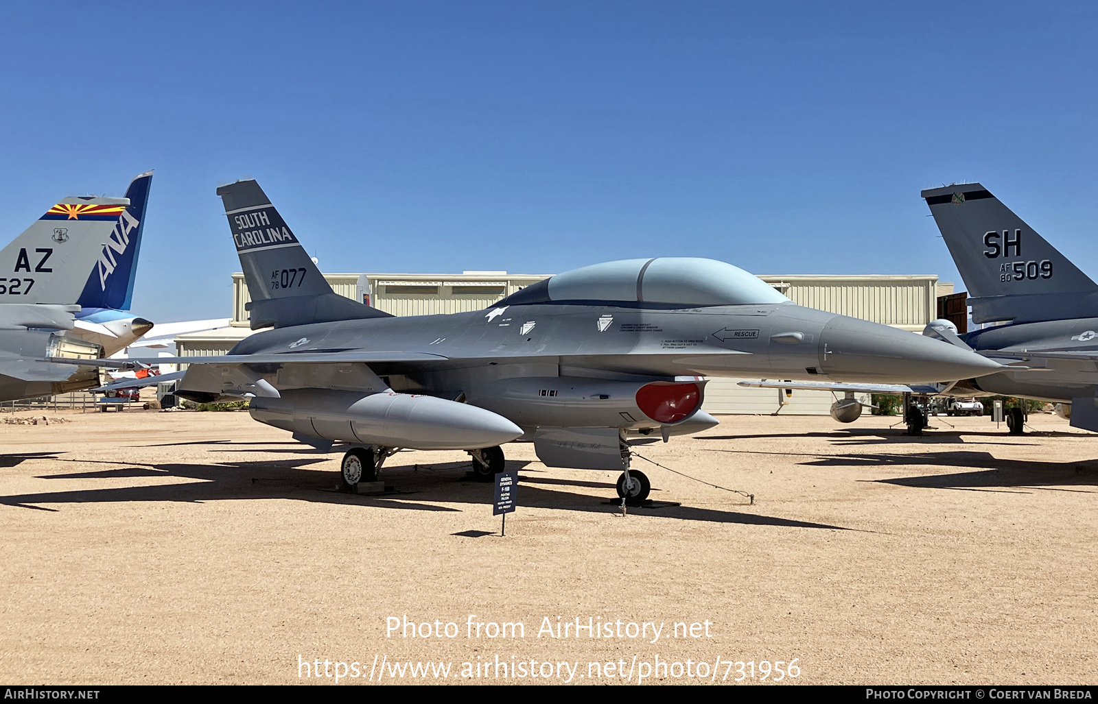 Aircraft Photo of 78-0077 / AF78-077 | General Dynamics F-16B Fighting Falcon | USA - Air Force | AirHistory.net #731956