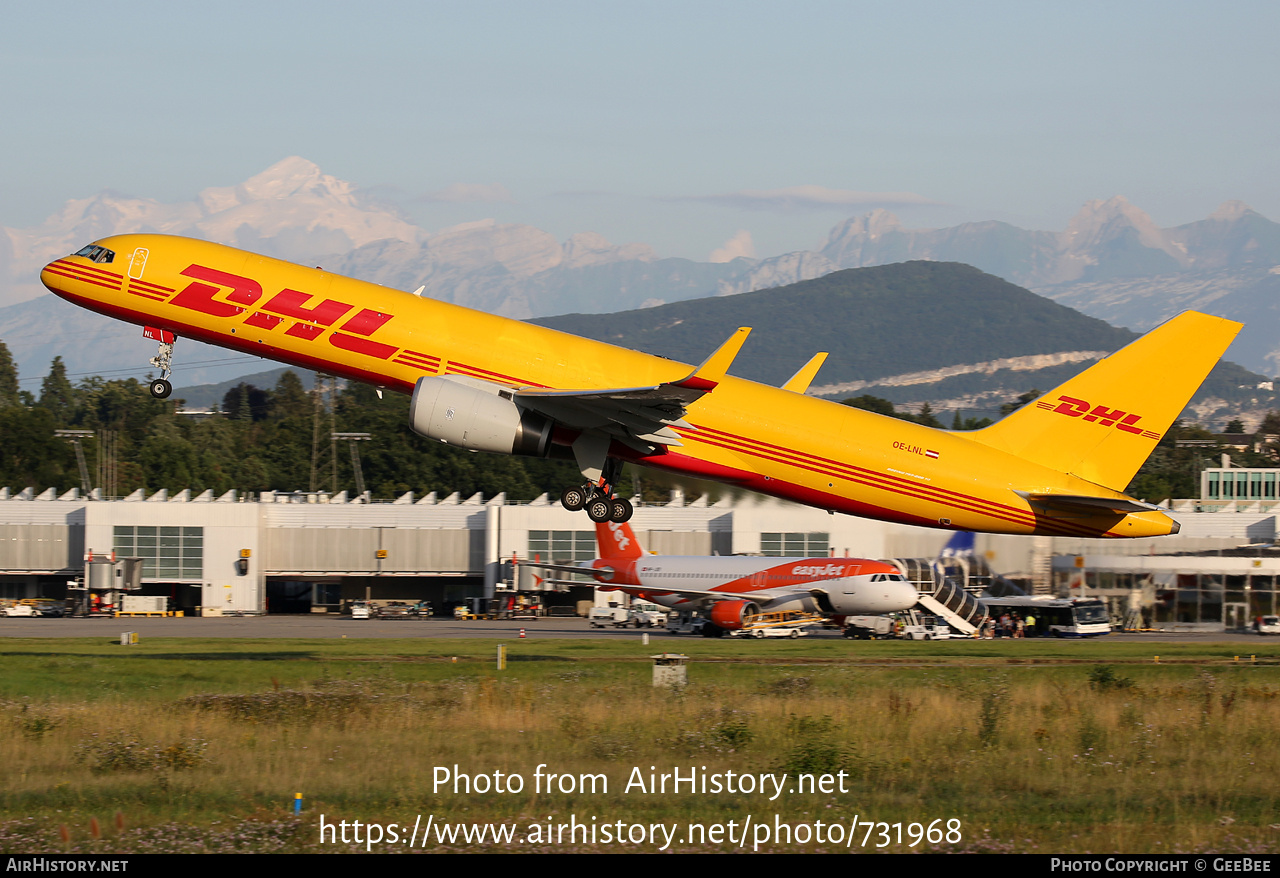 Aircraft Photo of OE-LNL | Boeing 757-223(PCF) | DHL International | AirHistory.net #731968