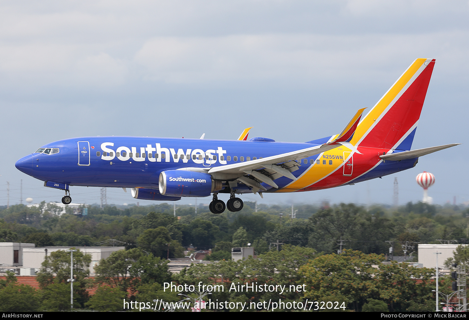 Aircraft Photo of N255WN | Boeing 737-7H4 | Southwest Airlines | AirHistory.net #732024