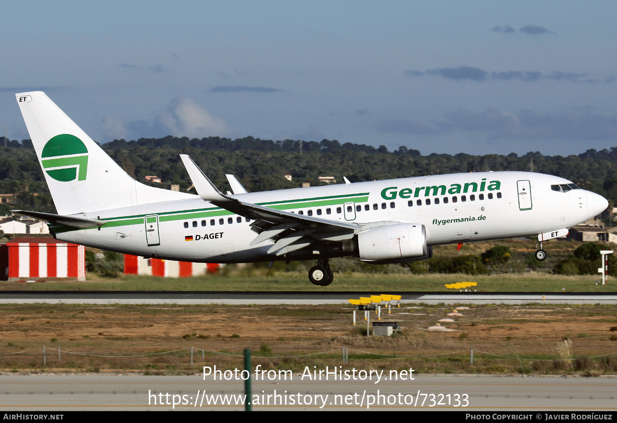 Aircraft Photo of D-AGET | Boeing 737-75B | Germania | AirHistory.net #732133