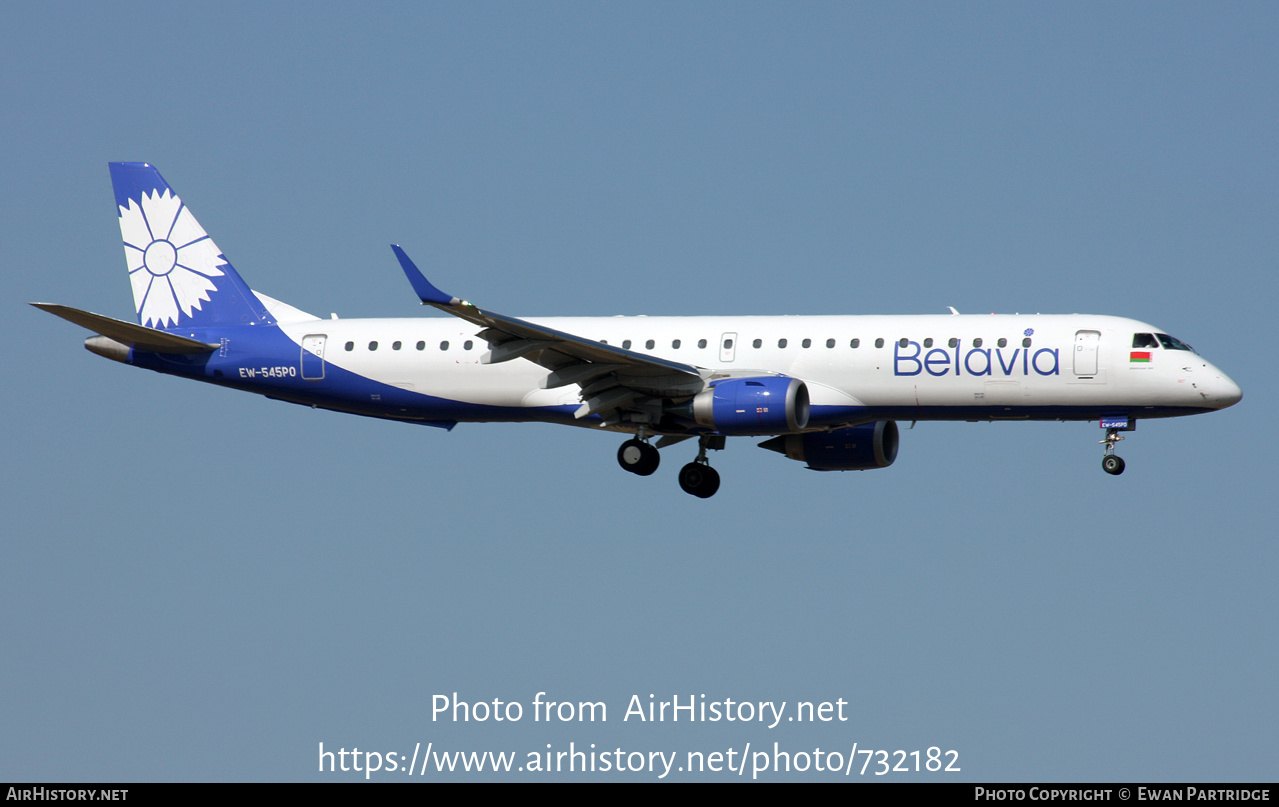 Aircraft Photo of EW-545PO | Embraer 195LR (ERJ-190-200LR) | Belavia | AirHistory.net #732182