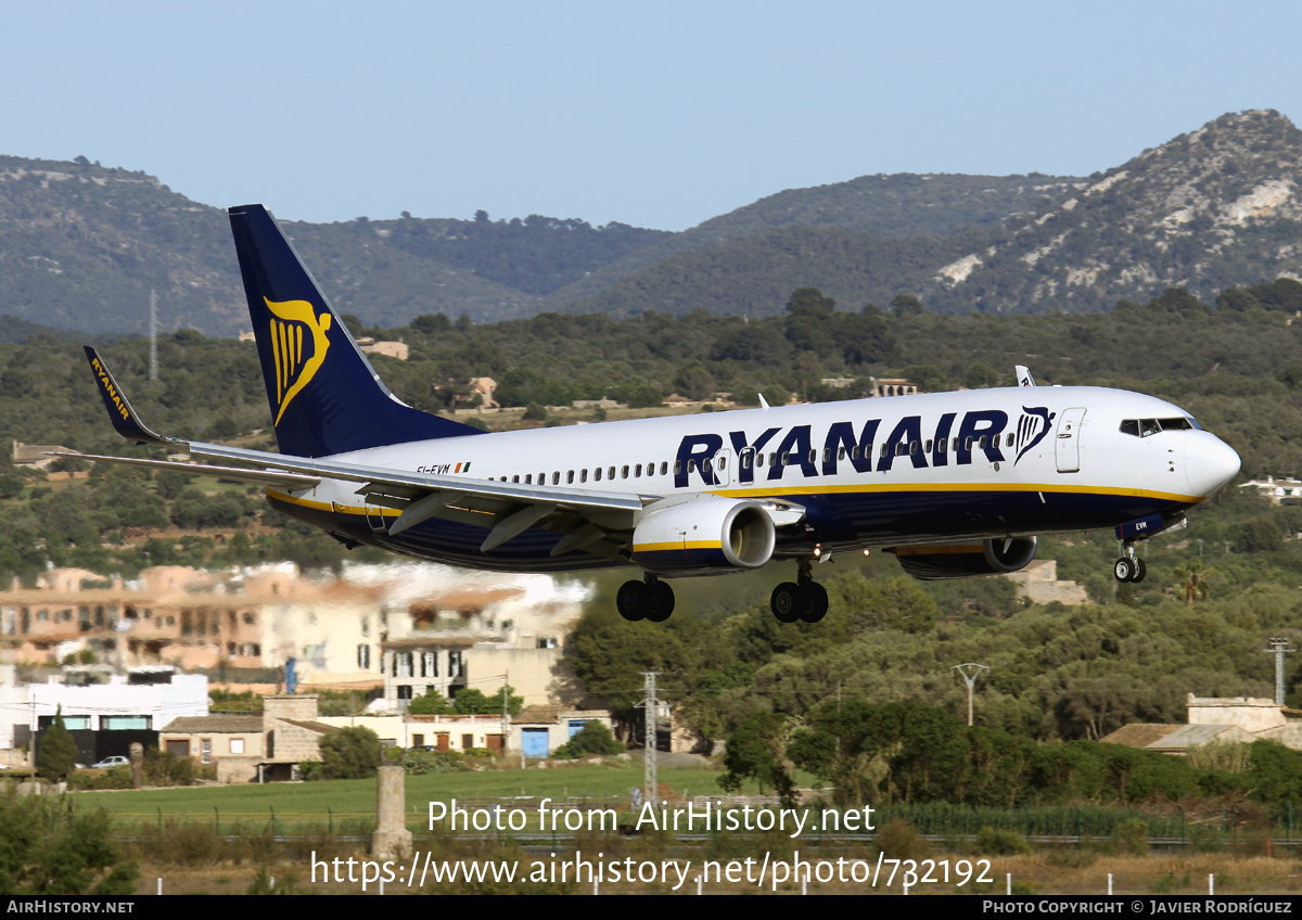 Aircraft Photo of EI-EVM | Boeing 737-8AS | Ryanair | AirHistory.net #732192