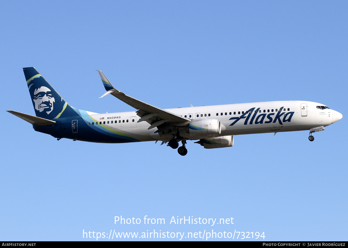 Aircraft Photo of N428AS | Boeing 737-990/ER | Alaska Airlines | AirHistory.net #732194