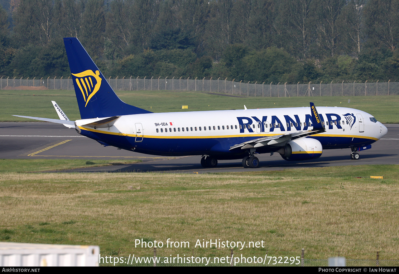 Aircraft Photo of 9H-QDA | Boeing 737-800 | Ryanair | AirHistory.net #732295