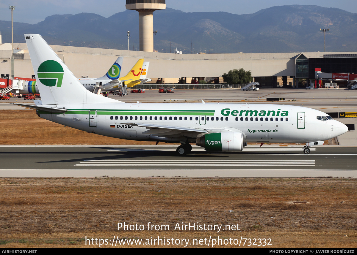 Aircraft Photo of D-AGER | Boeing 737-75B | Germania | AirHistory.net #732332