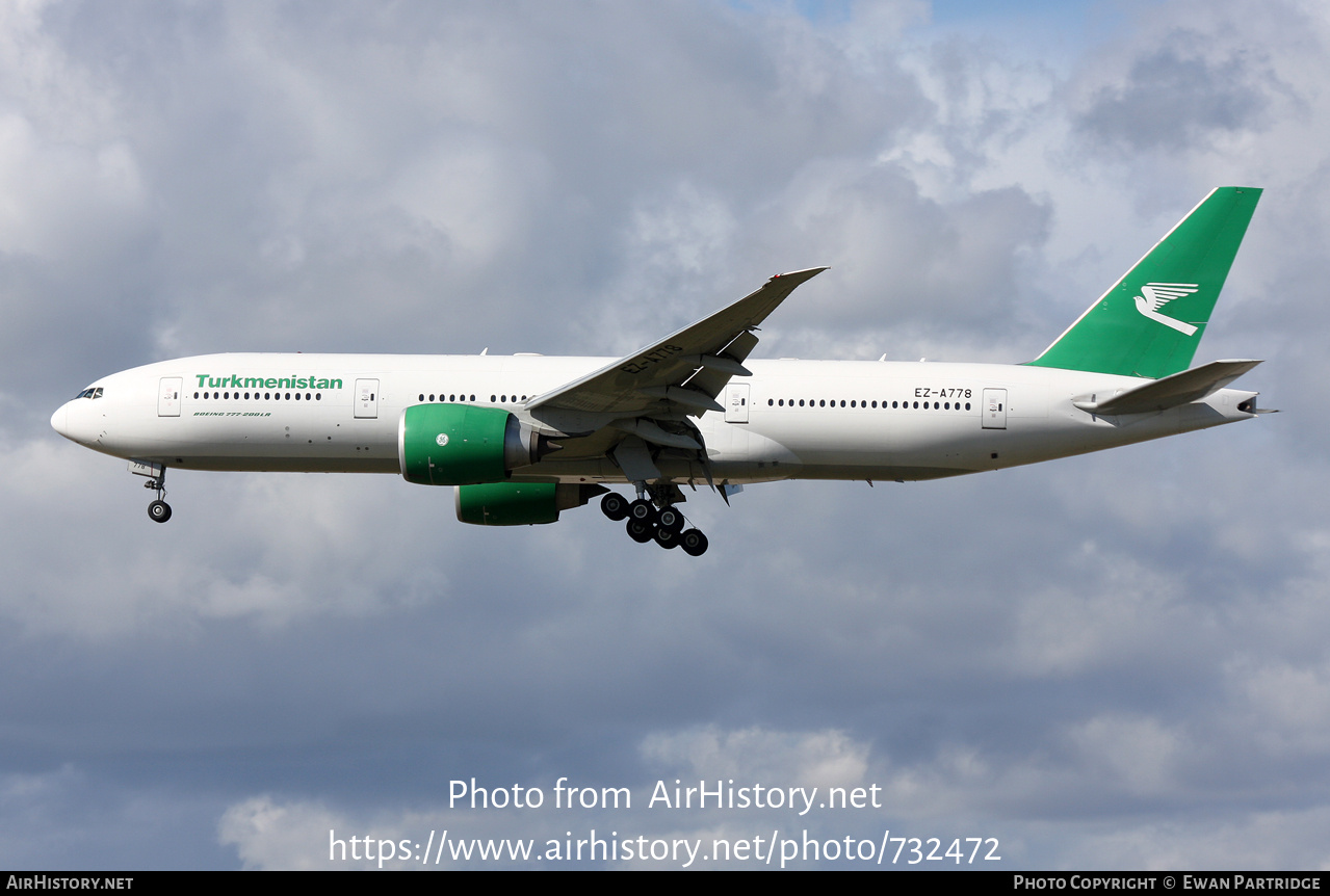 Aircraft Photo of EZ-A778 | Boeing 777-22K/LR | Turkmenistan Airlines | AirHistory.net #732472