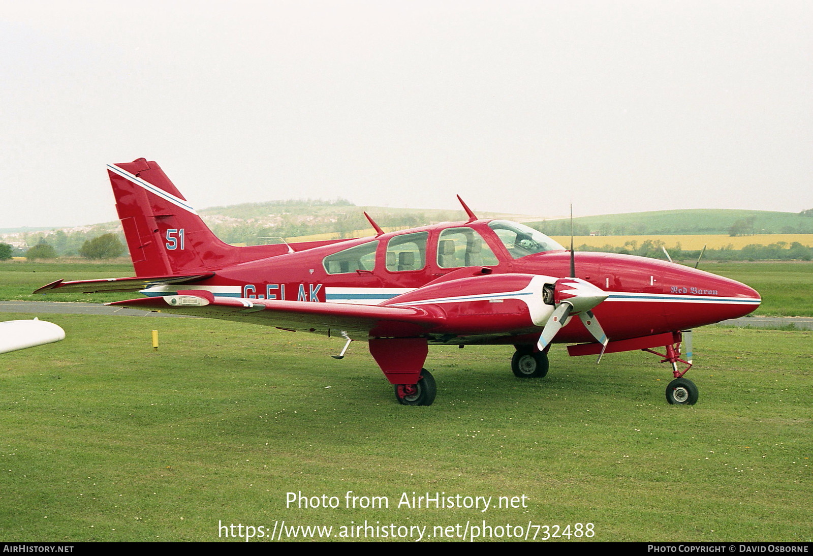 Aircraft Photo of G-FLAK | Beech E55 Baron | AirHistory.net #732488