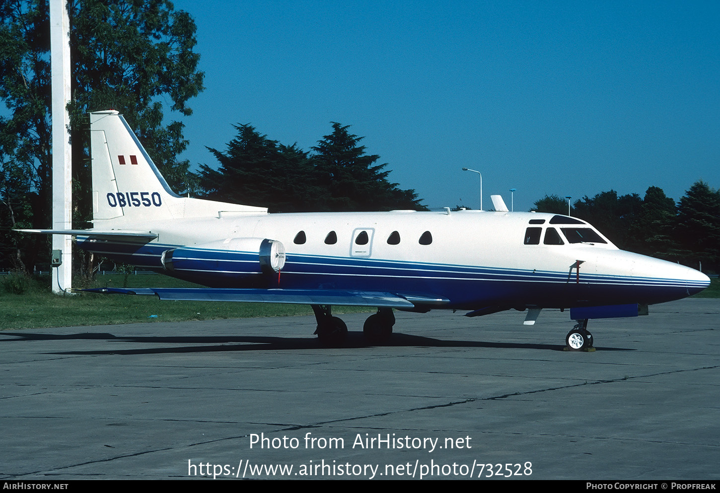 Aircraft Photo of OB-1550 | North American Rockwell NA-306 Sabreliner 60 | AirHistory.net #732528