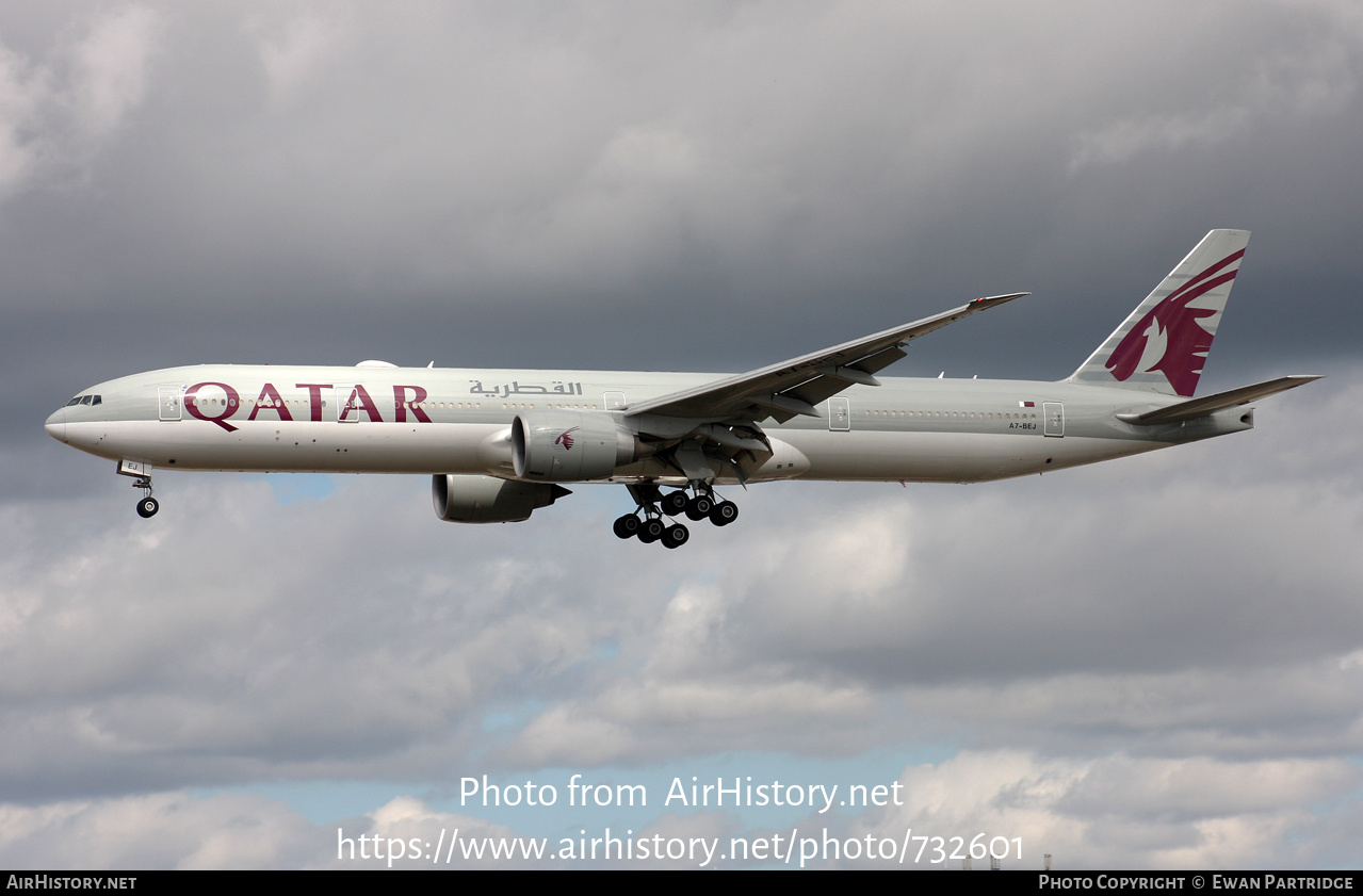 Aircraft Photo of A7-BEJ | Boeing 777-3DZ/ER | Qatar Airways | AirHistory.net #732601