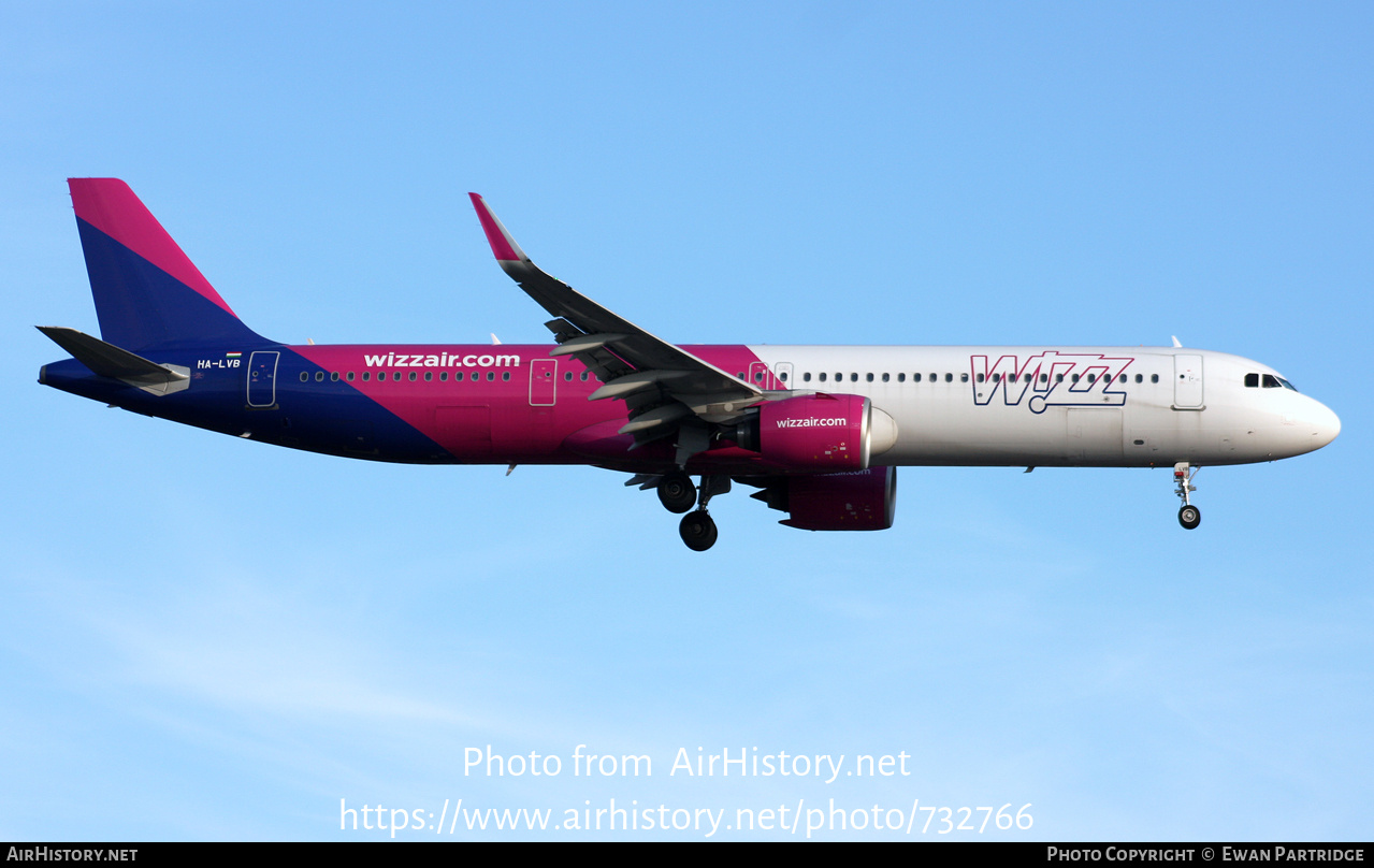 Aircraft Photo of HA-LVB | Airbus A321-271NX | Wizz Air | AirHistory.net #732766