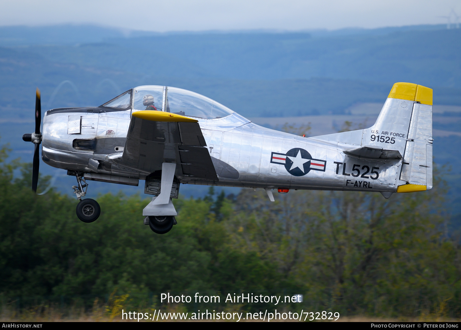 Aircraft Photo of F-AYRL / 91525 | North American T-28A Trojan | USA - Air Force | AirHistory.net #732829