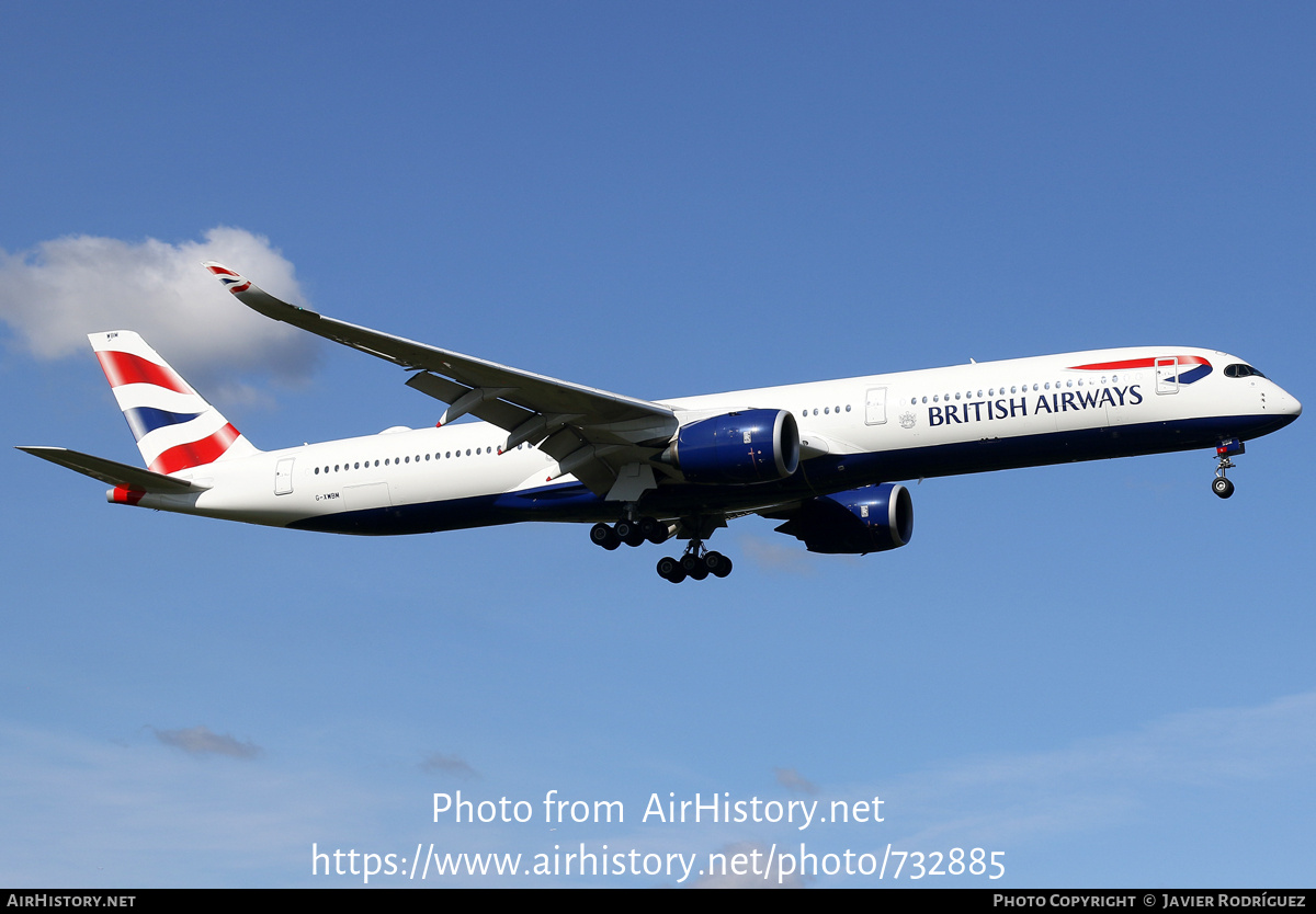 Aircraft Photo of G-XWBM | Airbus A350-1041 | British Airways | AirHistory.net #732885