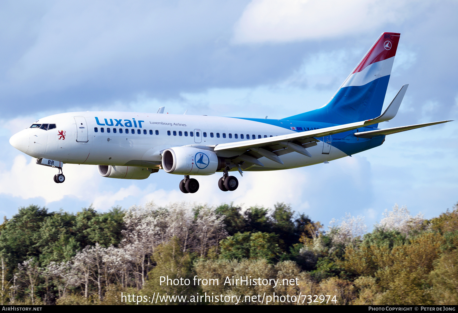 Aircraft Photo of LX-LBR | Boeing 737-7K2 | Luxair | AirHistory.net #732974