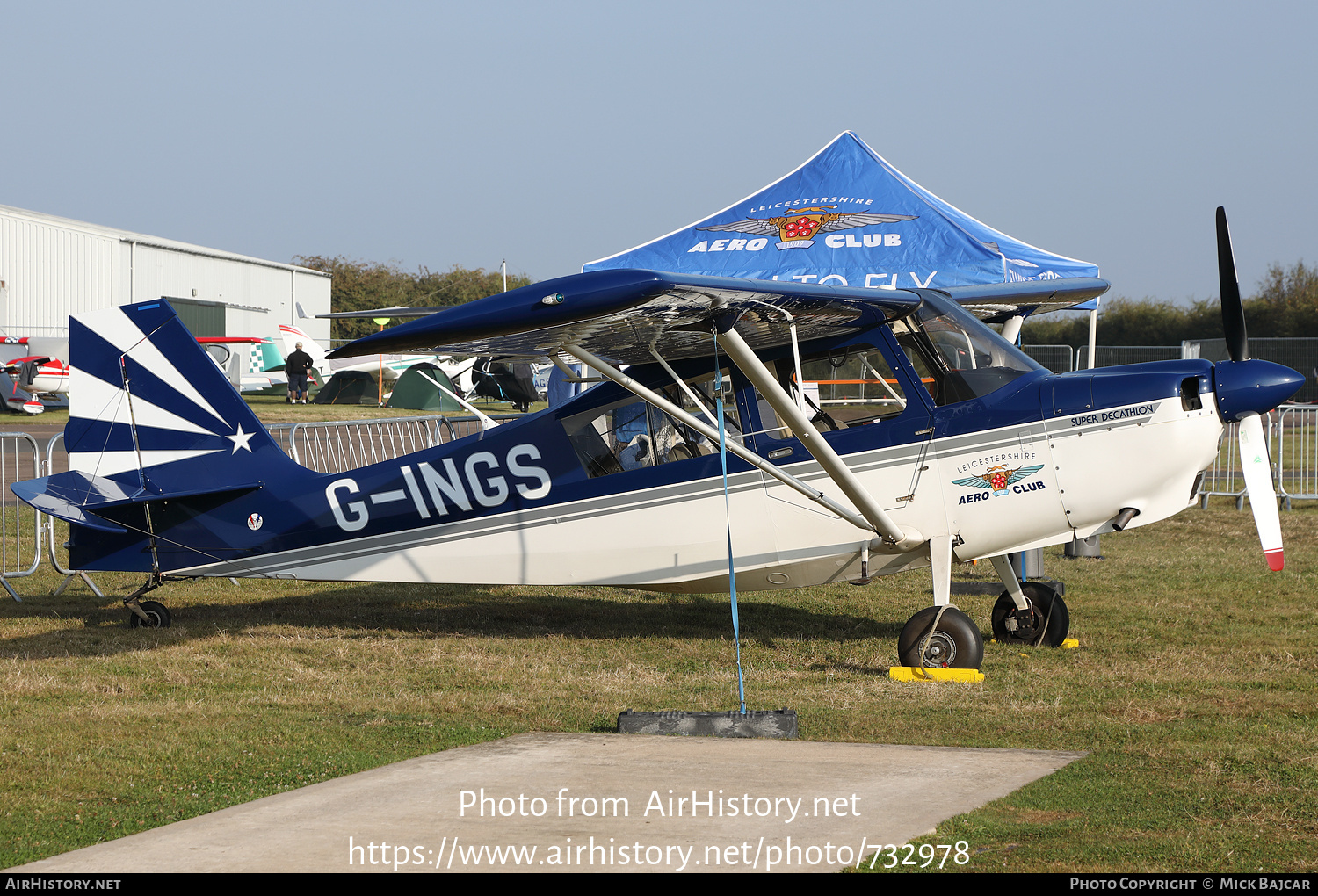 Aircraft Photo of G-INGS | American Champion 8KCAB-180 Super Decathlon | Leicestershire Aero Club | AirHistory.net #732978