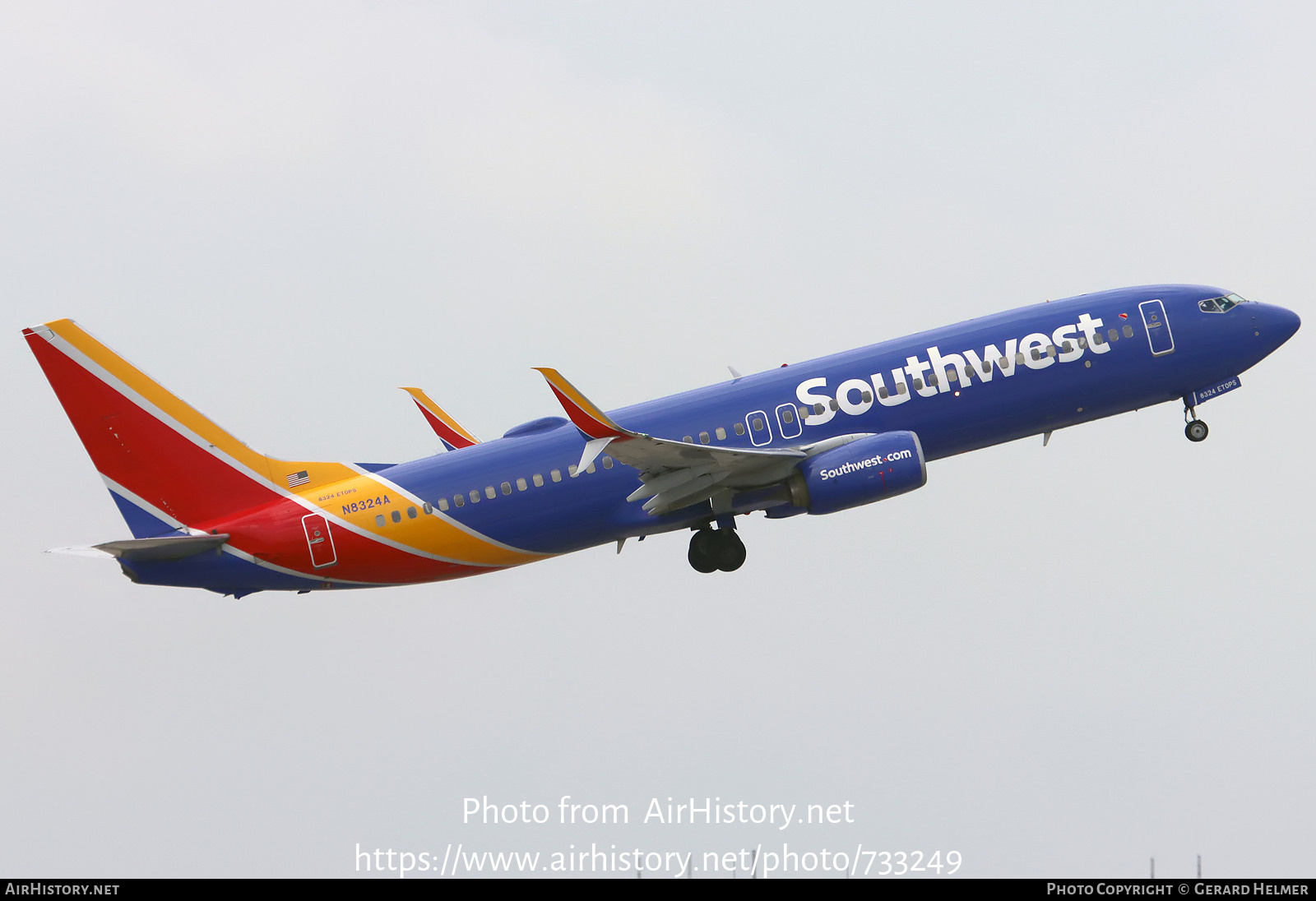 Aircraft Photo of N8324A | Boeing 737-8H4 | Southwest Airlines | AirHistory.net #733249