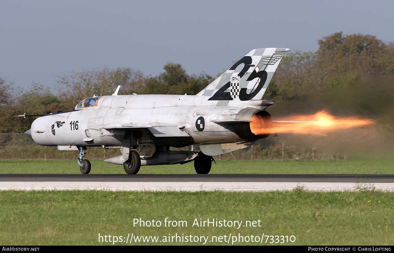 Aircraft Photo of 116 | Mikoyan-Gurevich MiG-21bisD | Croatia - Air Force | AirHistory.net #733310